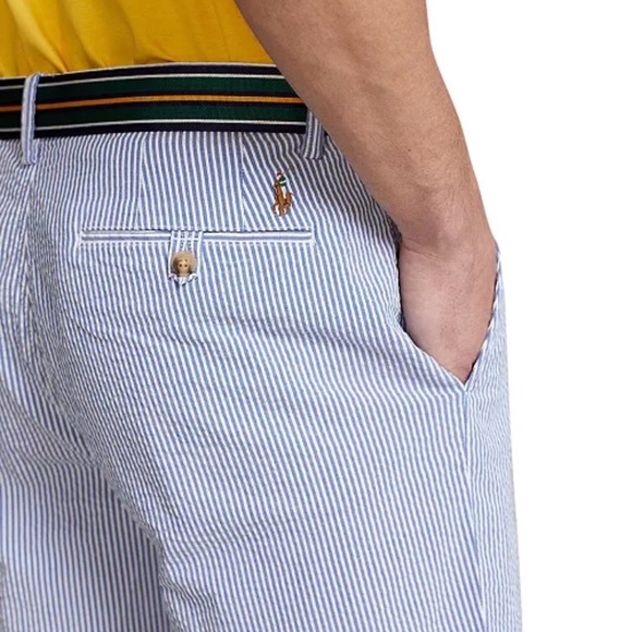 Polo Ralph Lauren Men's 9-1/4-Inch Stretch Classic-Fit Seersucker Shorts Size 33 - Picture 4 of 4